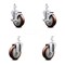 Service Caster 4 Inch Maroon Polyurethane Wheel Swivel 3/4 Inch Square Stem Caster Brakes, 2PK SCC-SQ20S414-PPUB-MRN-TLB-34-2-S-2 - alternate 1